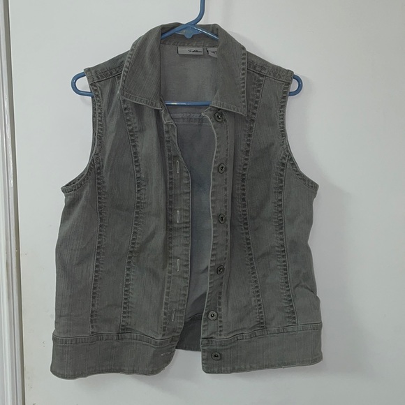 chico’s platinum Jackets & Blazers - Denim button down vest